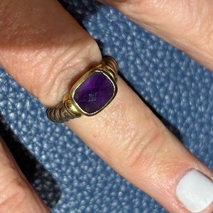 Authentic David Yurman Small Noblesse Amethyst Ring